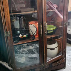 고가구 엔틱 유리 장식장