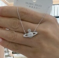 가격더내림 새상품 미착용 모이사나이트 모이사목걸이 우주선목걸이 비비안 최고등급--0