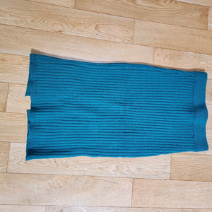 미사용)골지 니트 스커트 초록색