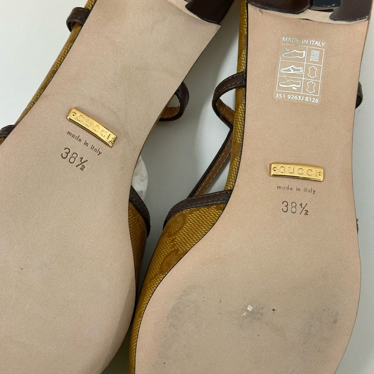 구찌 아디다스 콜라보 슬링백 힐 38.5 이미지