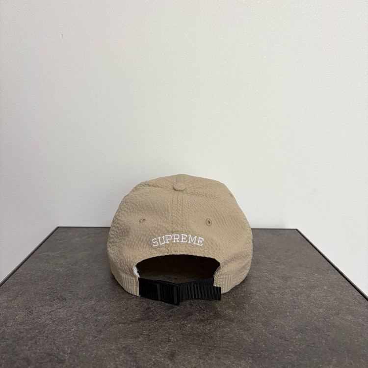 (OS) 슈프림 S로고 볼캡 모자 시어서커 탄--3
