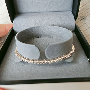 14k 리얼화이트 꼬냑다이아 테니스팔찌