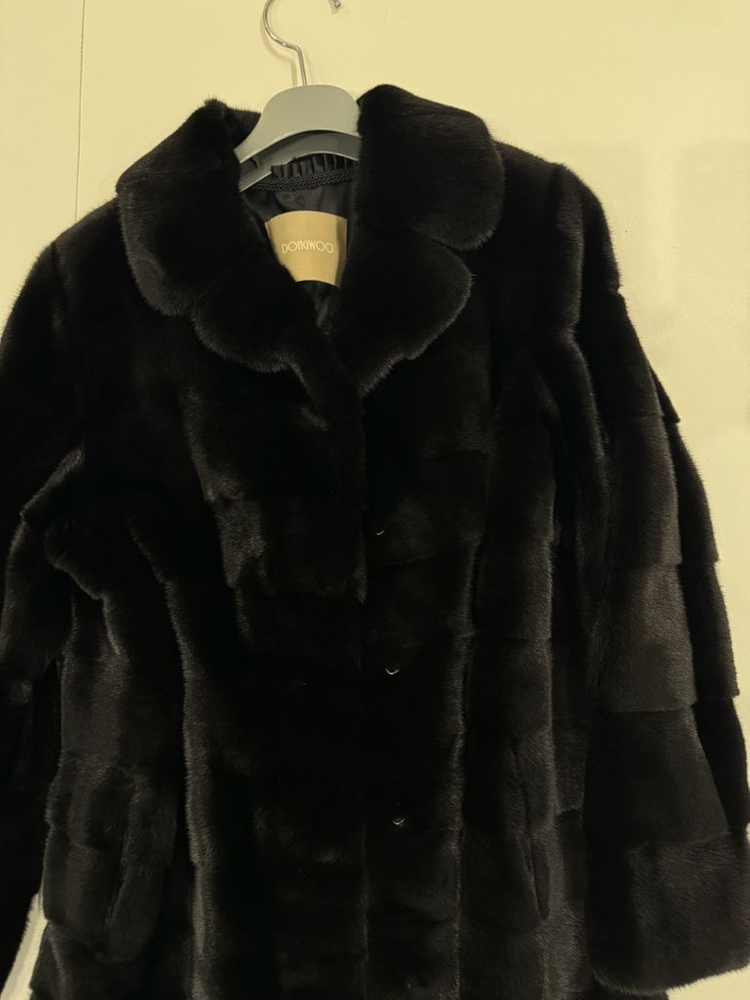 동우모피 블랙그라마 모피 롱 밍크코트 (종아리기장)--3