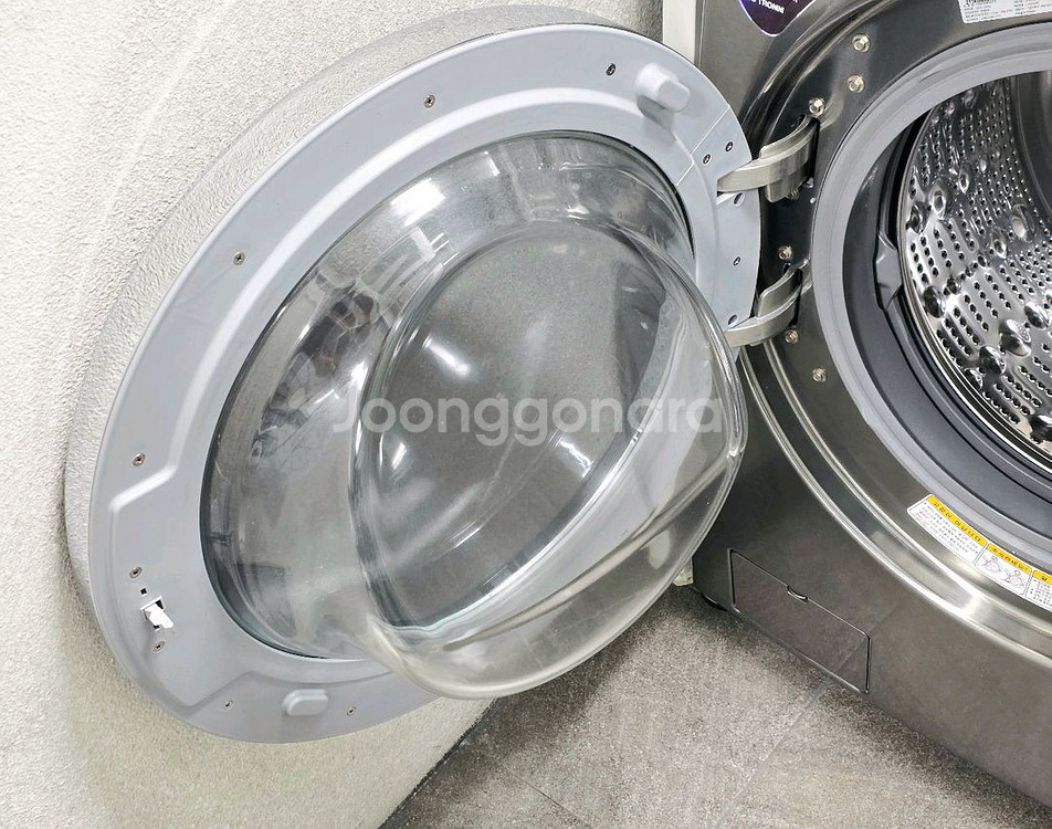 (분해청소완료) LG 세탁기 17kg + 삼성 건조기 16kg + 거치대(앵글) 세트 판매--3