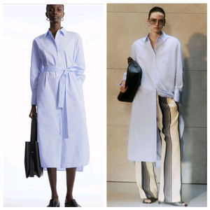 코스cos 벨티드 셔츠 롱원피스