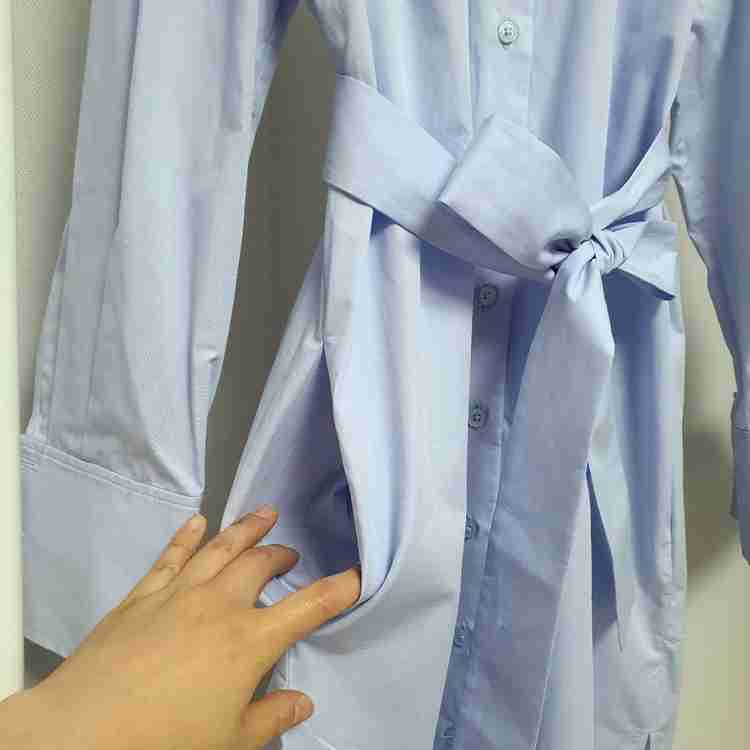 코스cos 벨티드 셔츠 롱원피스--3