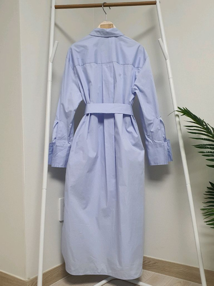 코스cos 벨티드 셔츠 롱원피스--7