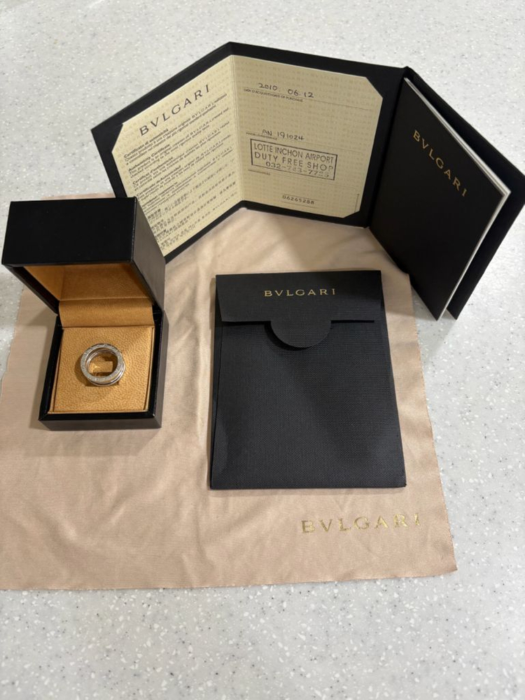 불가리 비제로원 반지 50호 화이트골드 이미지