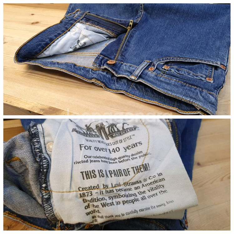 허리28.리바이스603 청바지--4