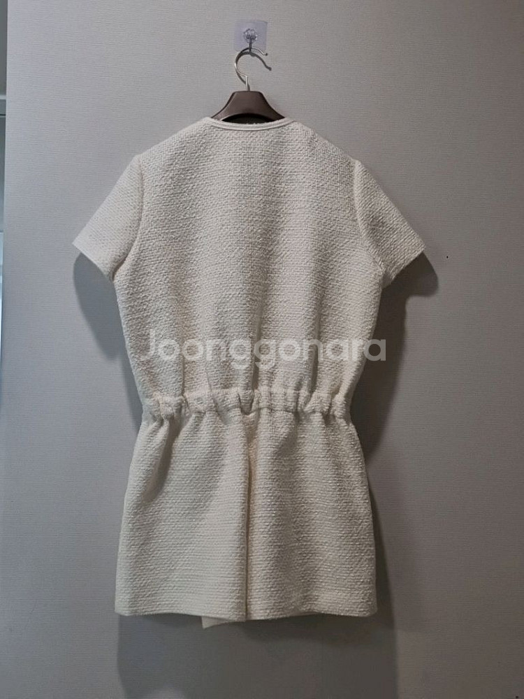 룩캐스트 트위드 반팔 원피스--5