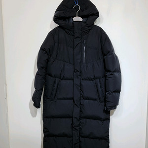(M) 노스페이스 구스다운 롱패딩 점퍼 블랙 거위털 패딩코트 후드