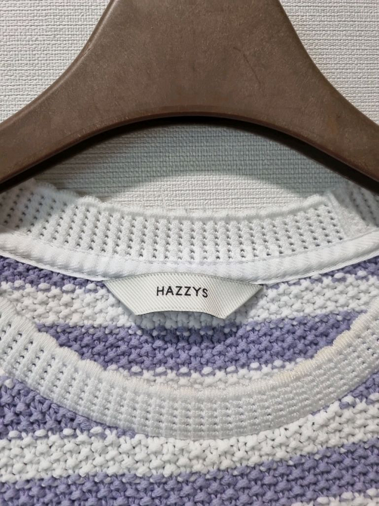 헤지스 스트라이프 반팔 니트--7