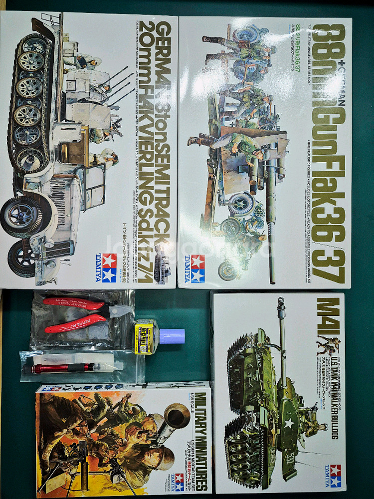 *각종교신가능*밀리터리프라모델1/35타미야4종+조립공구3종포함*일괄판매~바람에언덕에서--1