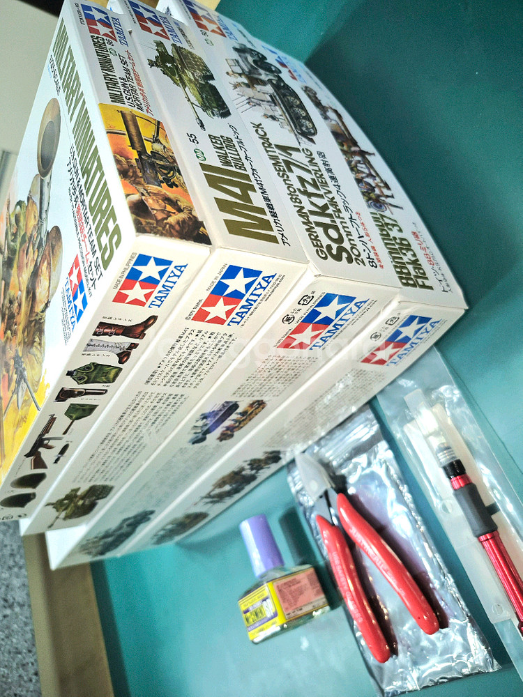 *각종교신가능*밀리터리프라모델1/35타미야4종+조립공구3종포함*일괄판매~바람에언덕에서--7