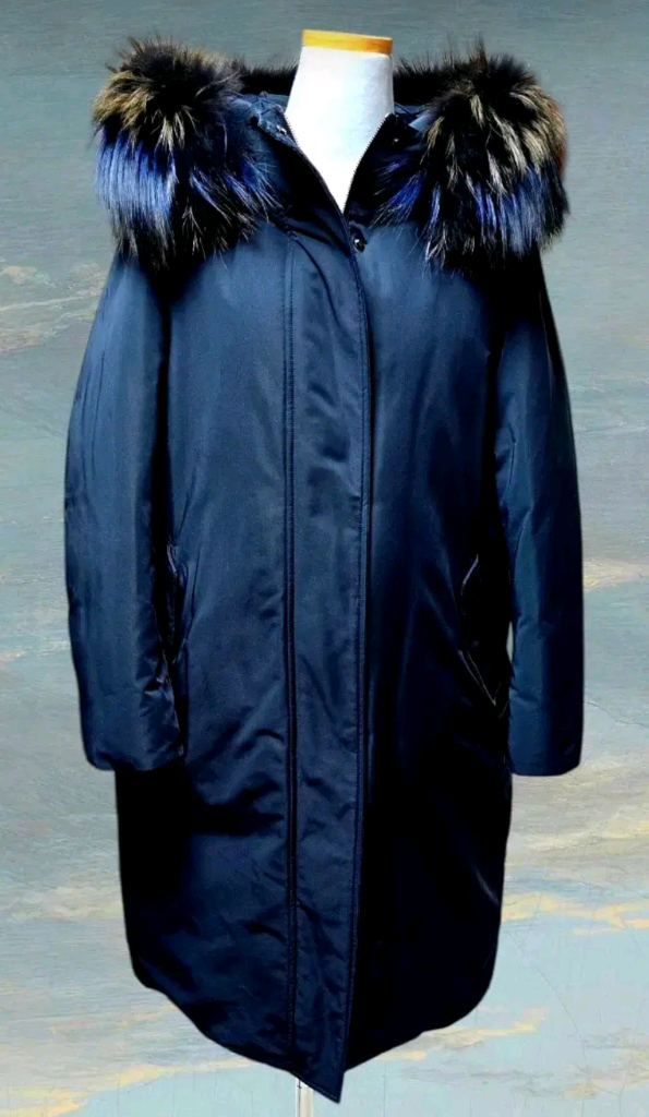 BCBG 라쿤 퍼 구스 패딩(새상품)--0