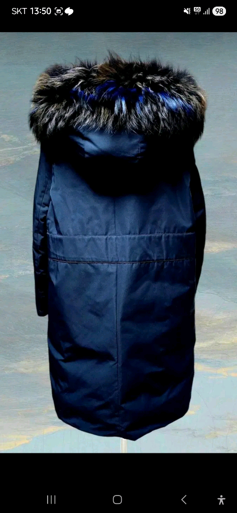 BCBG 라쿤 퍼 구스 패딩(새상품)--1