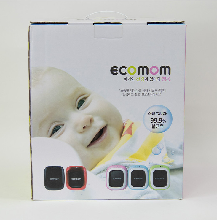 [박스손상새제품] 에코맘 젖병소독기 블루 새제품--2
