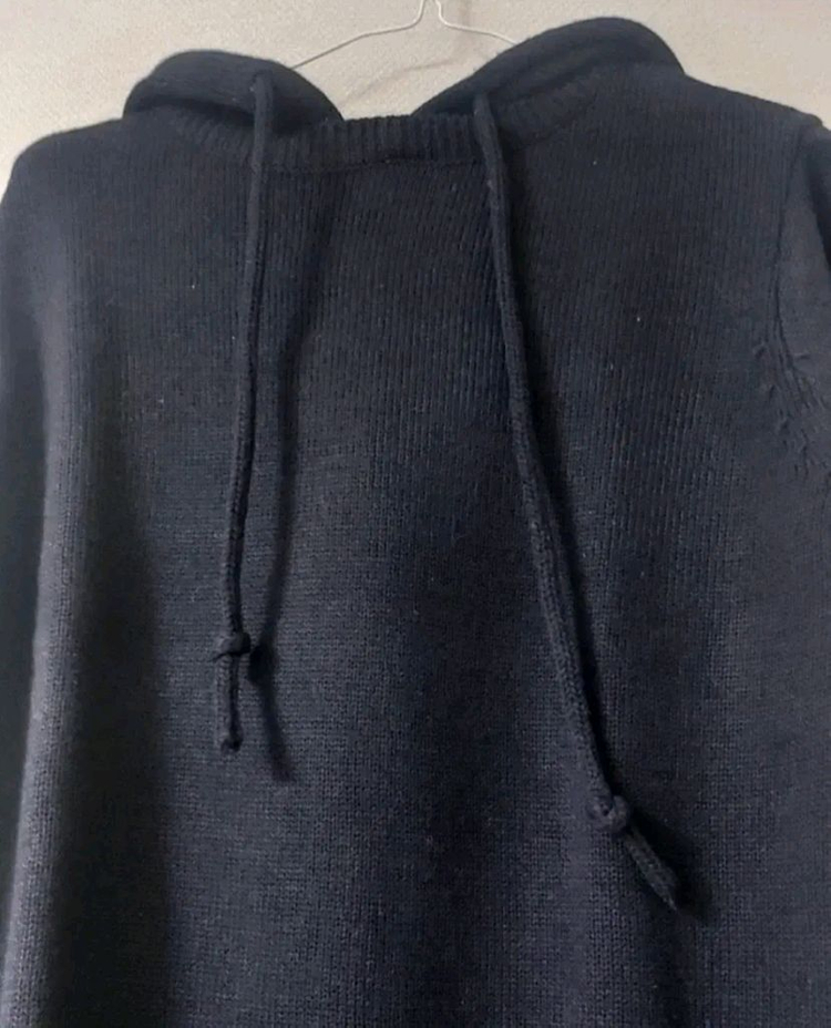 네이비 후드 롱니트 원피스 55 66--3