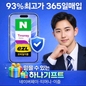 티머니(92%) / 이즐(92%) / 네이버페이(93%) 이미지