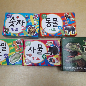 지능계발 카드+공룡카드 총 5세트 (지능계발 카드 4종+공룡카드 1종)