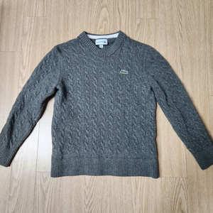 라코스테 쥬니어 케이블 풀오버 라운드 니트, 스웨터