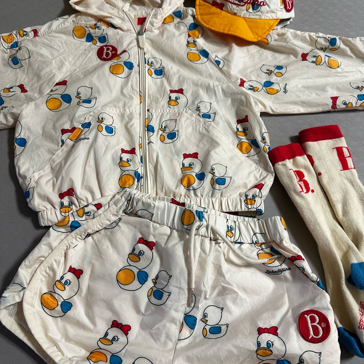 베베드피노 카나드 오리 바람막이 세트 110 (모자 바람막이 바지 니삭스)--1