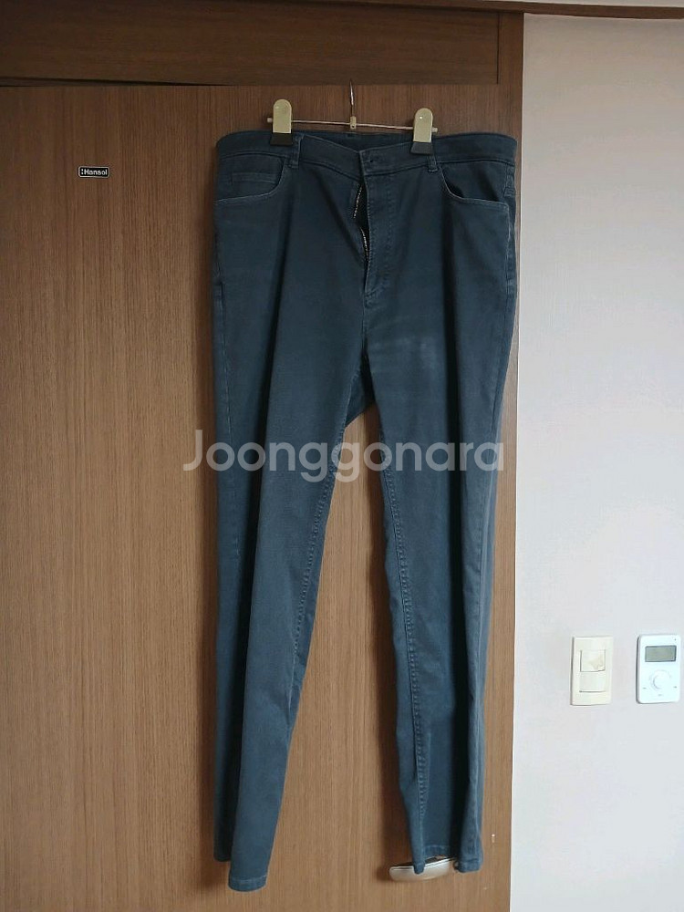 타임옴므 남성 가먼트워싱 레이온 면혼방 다크그레이 바지88 (35)--6