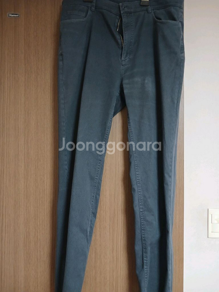 타임옴므 남성 가먼트워싱 레이온 면혼방 다크그레이 바지88 (35)--7