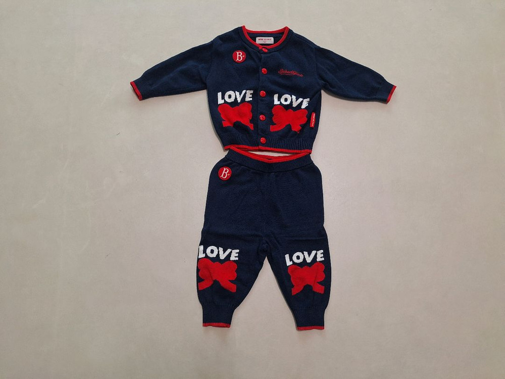 베베드피노 러브리본 스웨터 셋업 세트 90--0