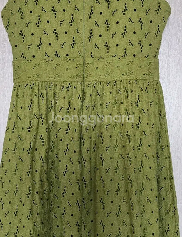 55) 실측사이즈 참고/Her She 아일렛 자수 펀칭 롱 원피스--3