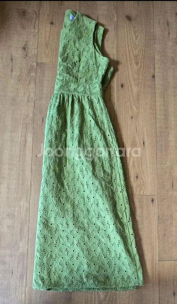 55) 실측사이즈 참고/Her She 아일렛 자수 펀칭 롱 원피스--6