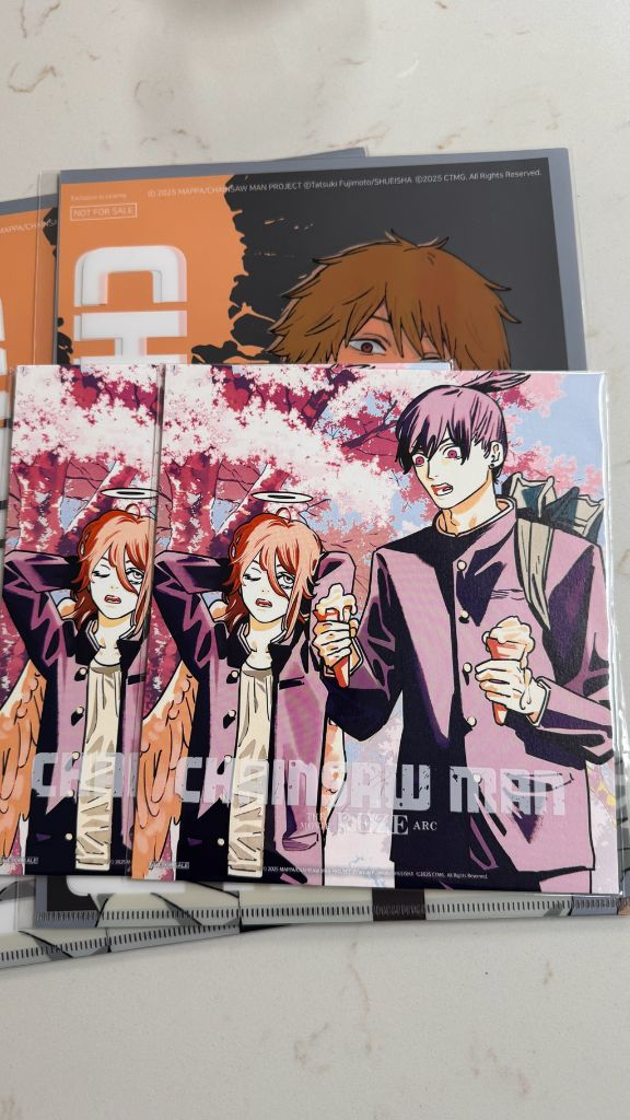 체인소맨 롯데시네마 메탈 뱃지 3종 미개봉--2