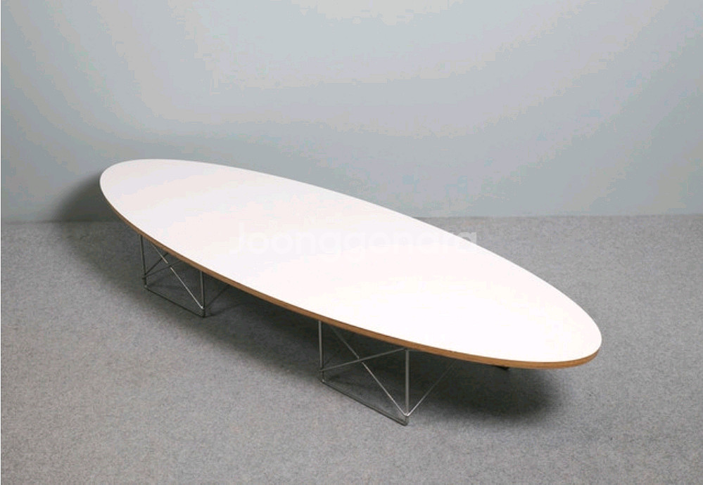 (무료배송) 자작나무 원목 타원형 거실 테이블 탁자 식탁 겸용--0