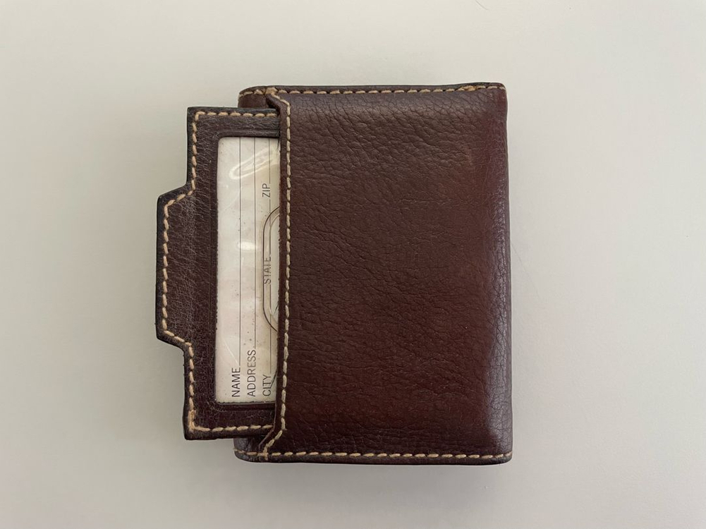 빈티지 리바이스 레더 트리플 폴드 지갑--7