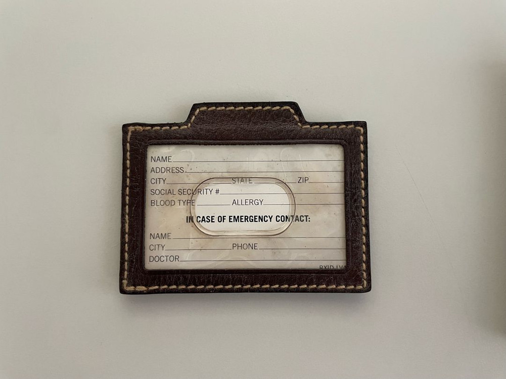 빈티지 리바이스 레더 트리플 폴드 지갑--8