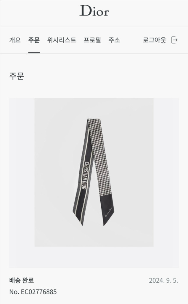 디올 30 Montaigne 미차 스카프 이미지