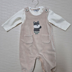 블루독베이비 12개월 남자아이 멜빵바지 + 상의세트