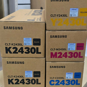 삼성정품토너 MLT-2430L(검정2개/노랑1개/파랑1개/빨강1개)판매합니다.