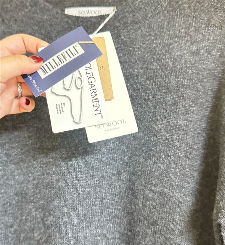 새상품 고퀄 홀가먼트 울100니트 홀가먼트니트 홀가니트 그레이 사이즈M 입학식룩 참관수업 모임룩--2