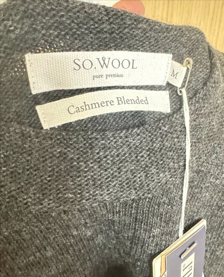 새상품 고퀄 홀가먼트 울100니트 홀가먼트니트 홀가니트 그레이 사이즈M 입학식룩 참관수업 모임룩--3