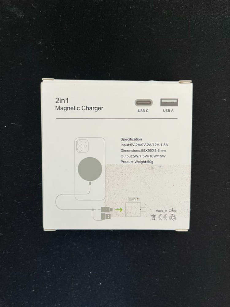 2 in 1 맥세이프 무선충전기 미개봉--2