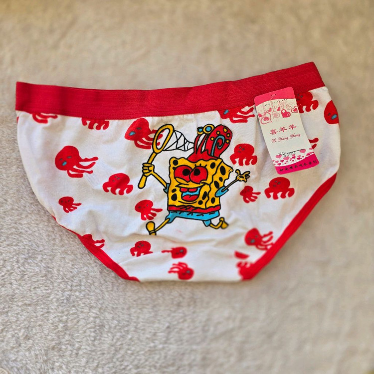 캐릭터 면팬티S(90) 4종 판매 짱구 스펀지밥 부르부르 이미지