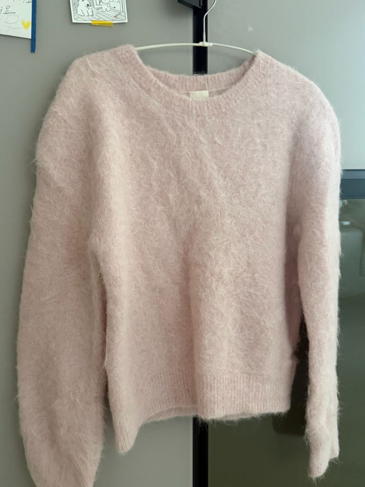 모네 라이트핑크 알파카 니트 (리본빛)--0