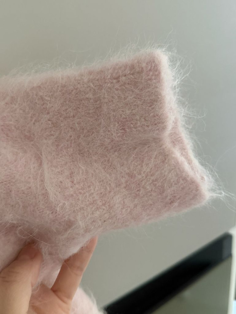 모네 라이트핑크 알파카 니트 (리본빛)--3