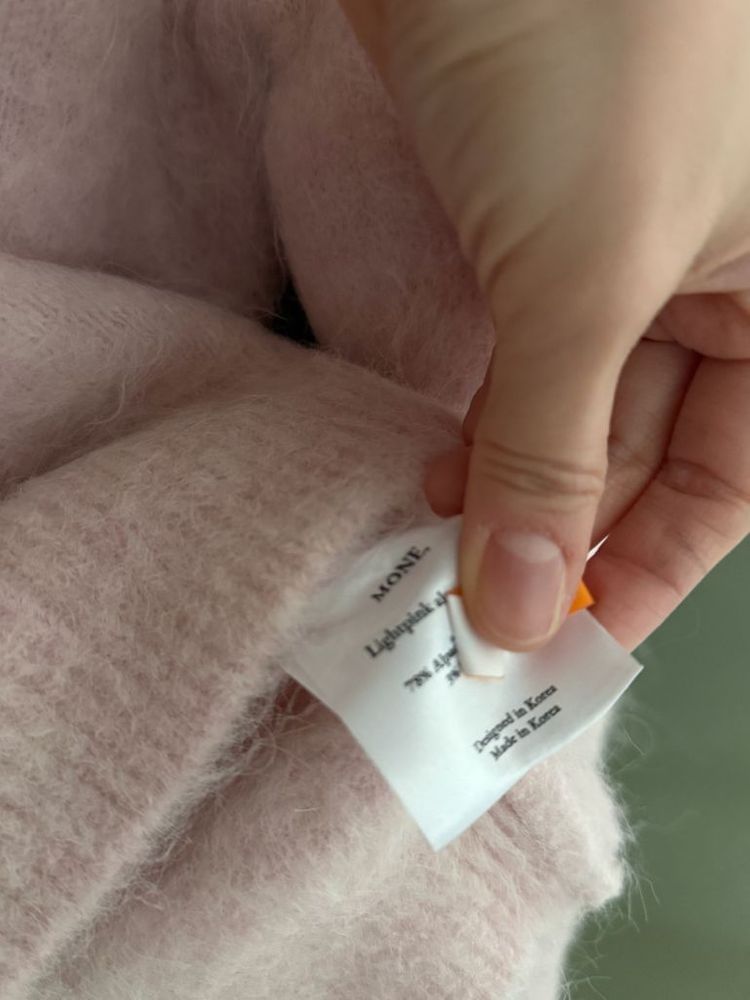 모네 라이트핑크 알파카 니트 (리본빛)--4