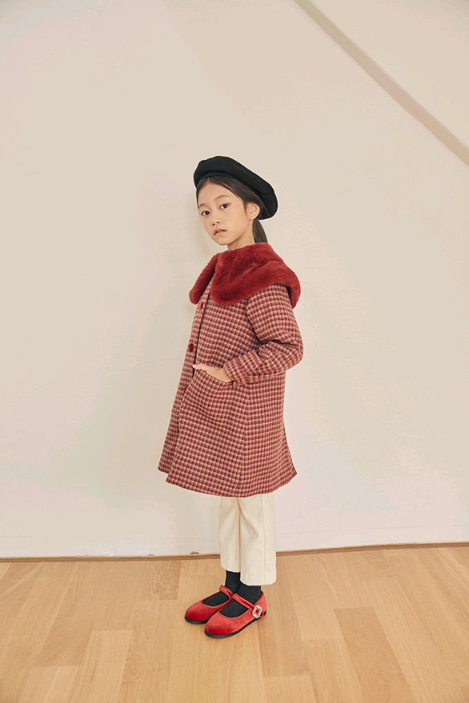 리틀그라운드(TALESCOOP)-체리체크코트(130,9Y)--1