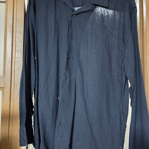 아노블리어 루즈핏 오픈카라 텐셀 린넨 셔츠[네이비/M]