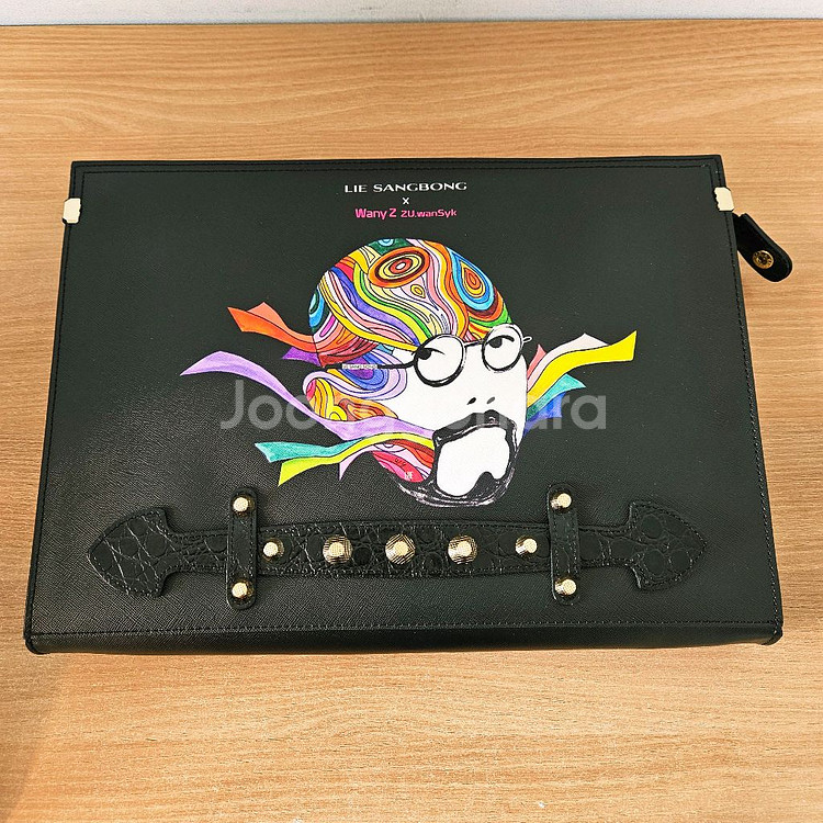 와니지 이상봉 주완식 콜라보 맨즈백, 남자클러치, 손가방--0