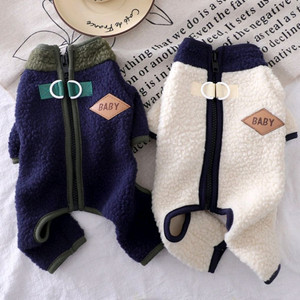 강아지옷 뽀글이 올인원 점프수트