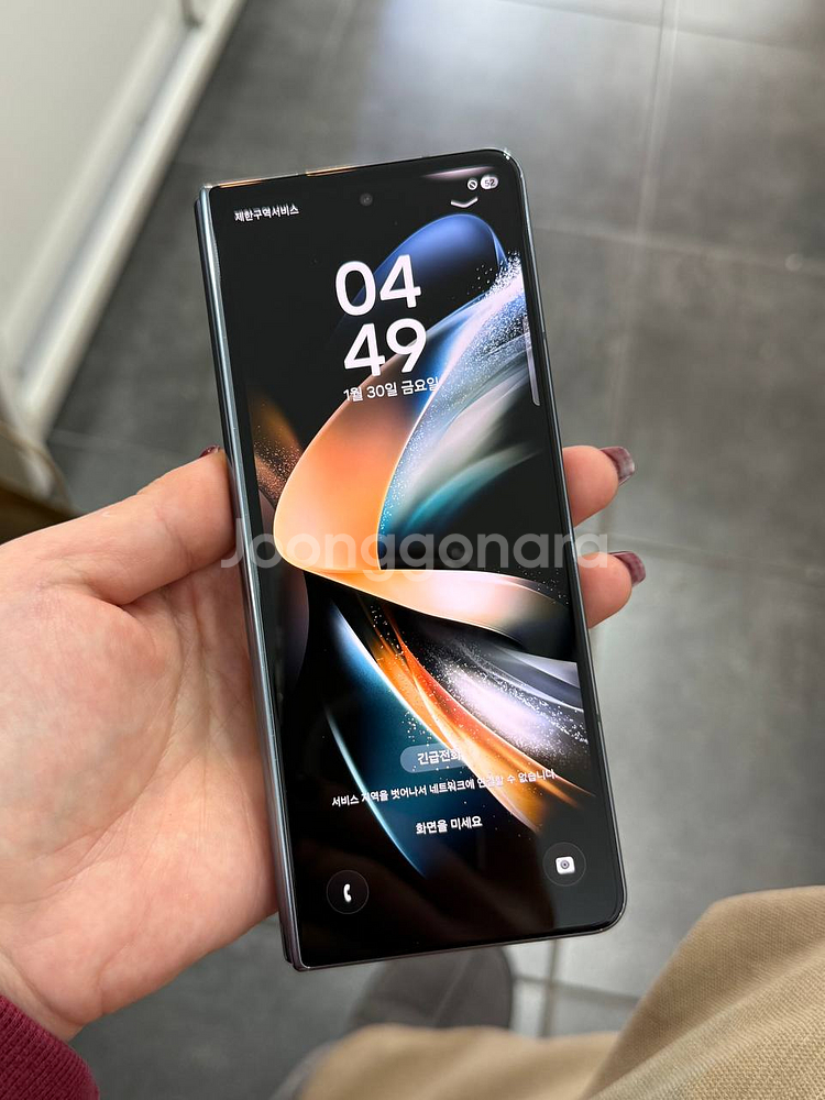 액정수리)갤럭시Z폴드4 그린 256GB Y1403--1